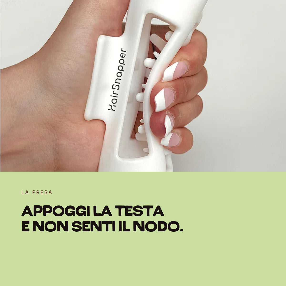 La presa: appoggi la testa e non senti il nodo