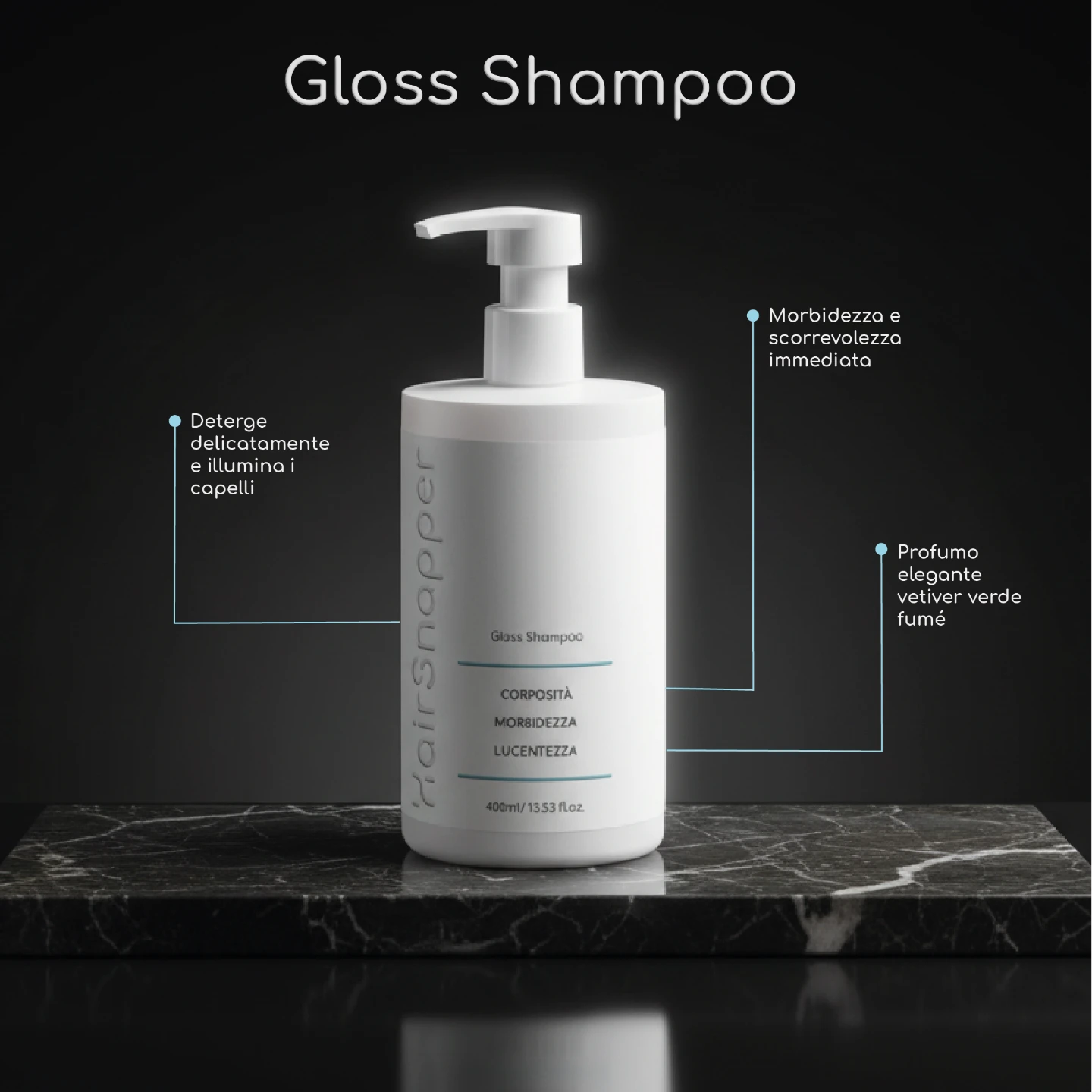 HairSnapper Gloss Shampoo | Shampoo illuminante