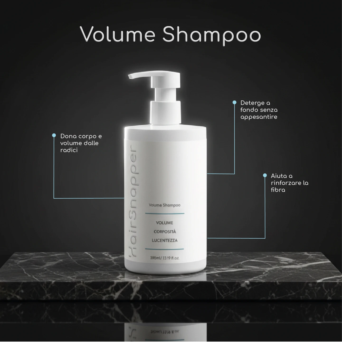HairSnapper Volume Shampoo | Shampoo volumizzante