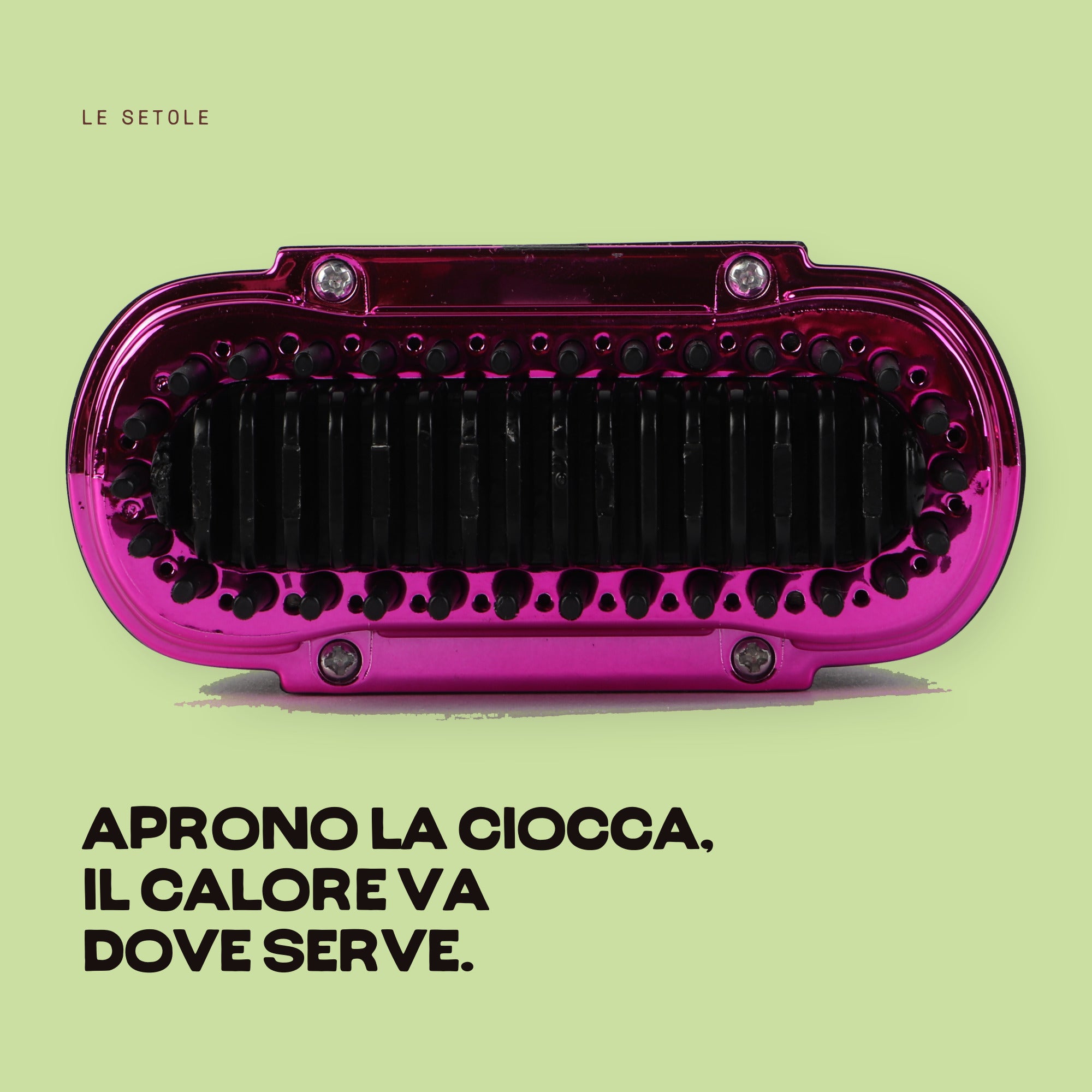 Le setole interne della HairSnapper Brush, che aprono la ciocca